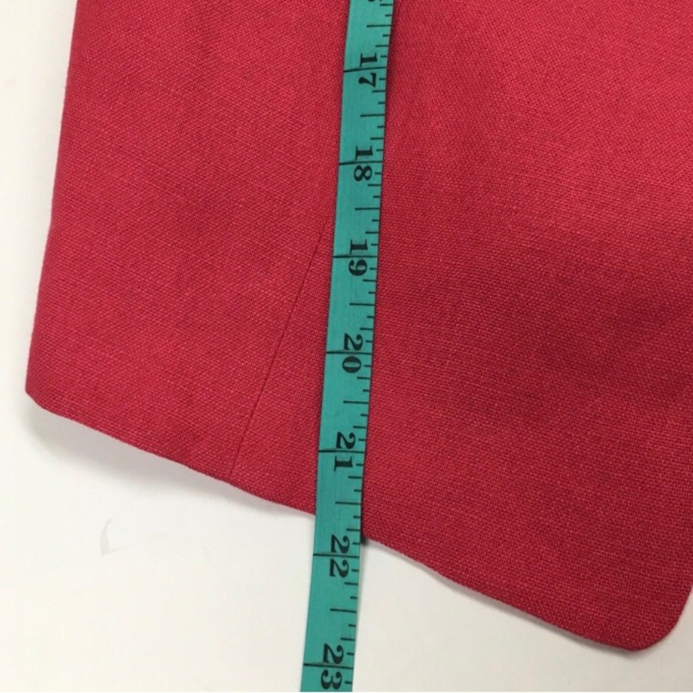 Georgio Armani 100% Linen Tailored Vest 10 Red Quiet Luxury Minimalist Spring - Picture 14 of 14